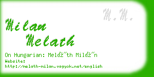 milan melath business card